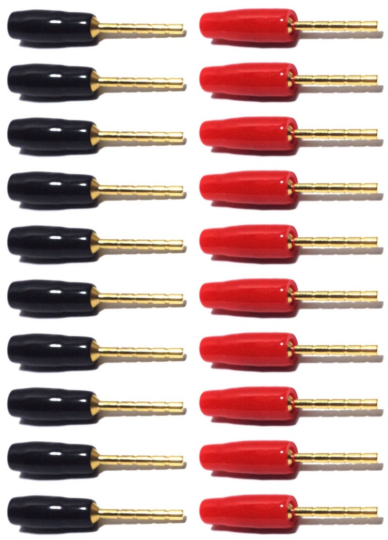 CESS Banana Pin Plug Open Screw Type Cable Connector - Tip Banana Plugs (20 Pack) - Image 1